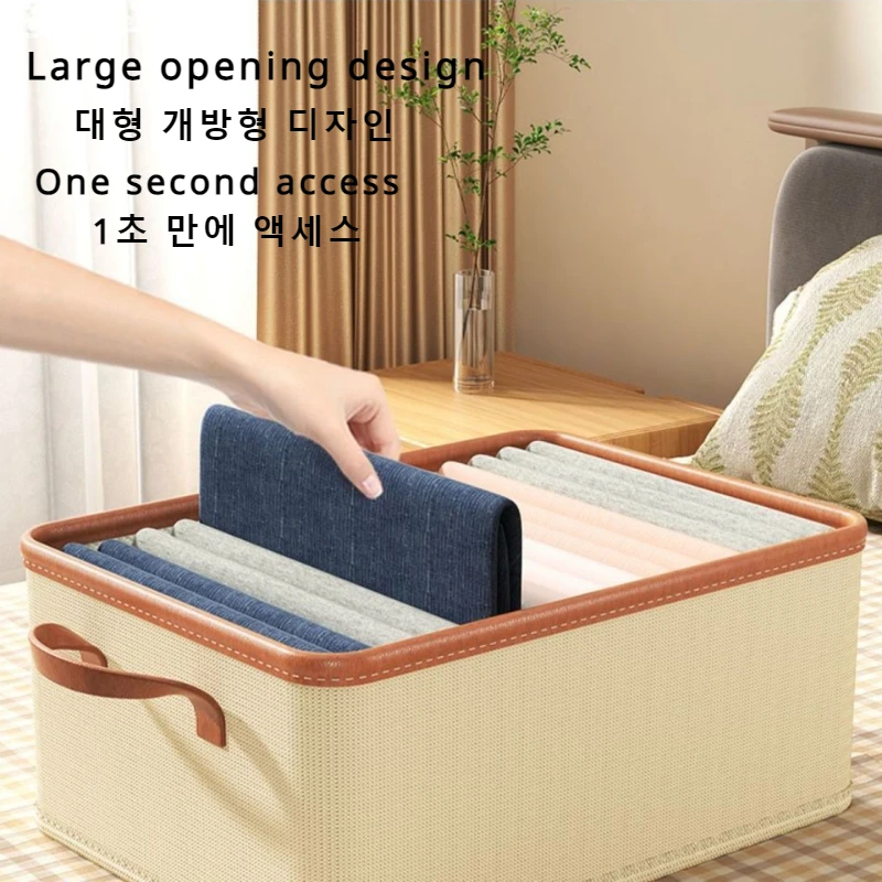 Household Clothing Storage Box Wardrobe Dustproof Storage Box Foldable Bedroom Clothing Storage Organizador