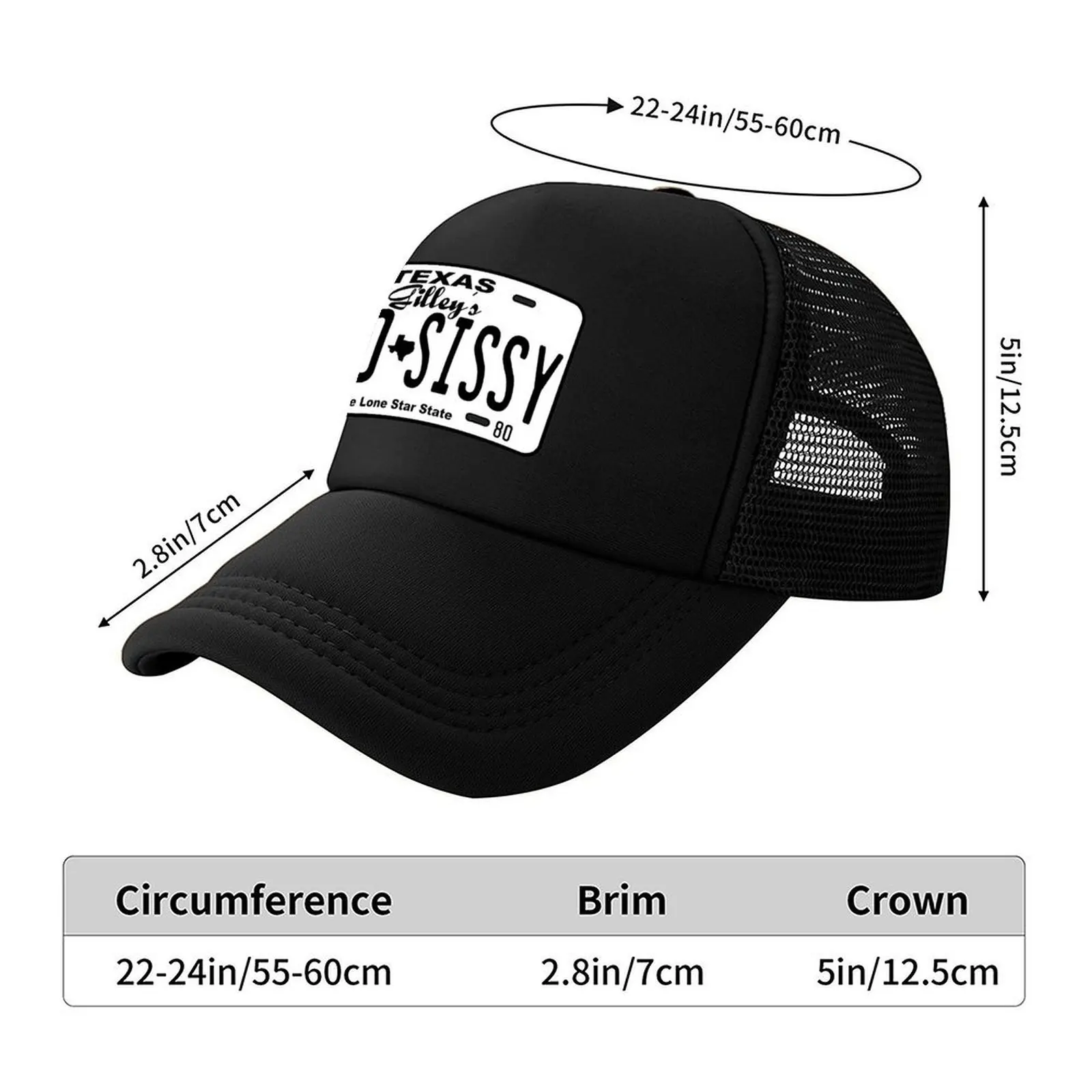 Funny Gilley's Bud N Sissy Texas Cowboy Urban License Plate Gift Baseball Cap Golf Funny hats Woman Hats Men's