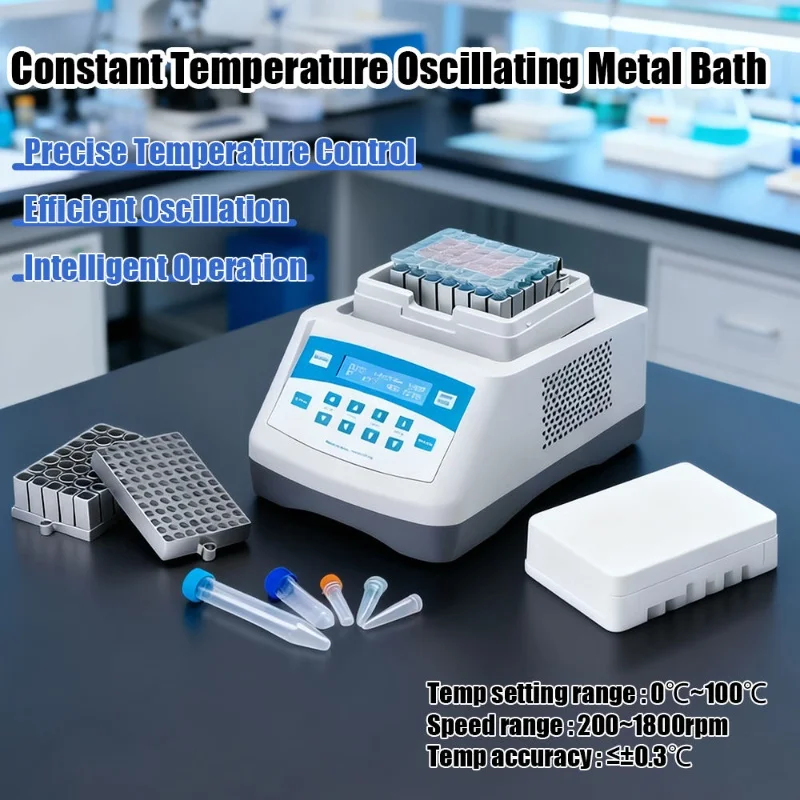TS100 Laboratory Mini Dry Bath Incubator Thermomixer Dry Bath Gel Maker Dry Bath with Heating Block for PCR