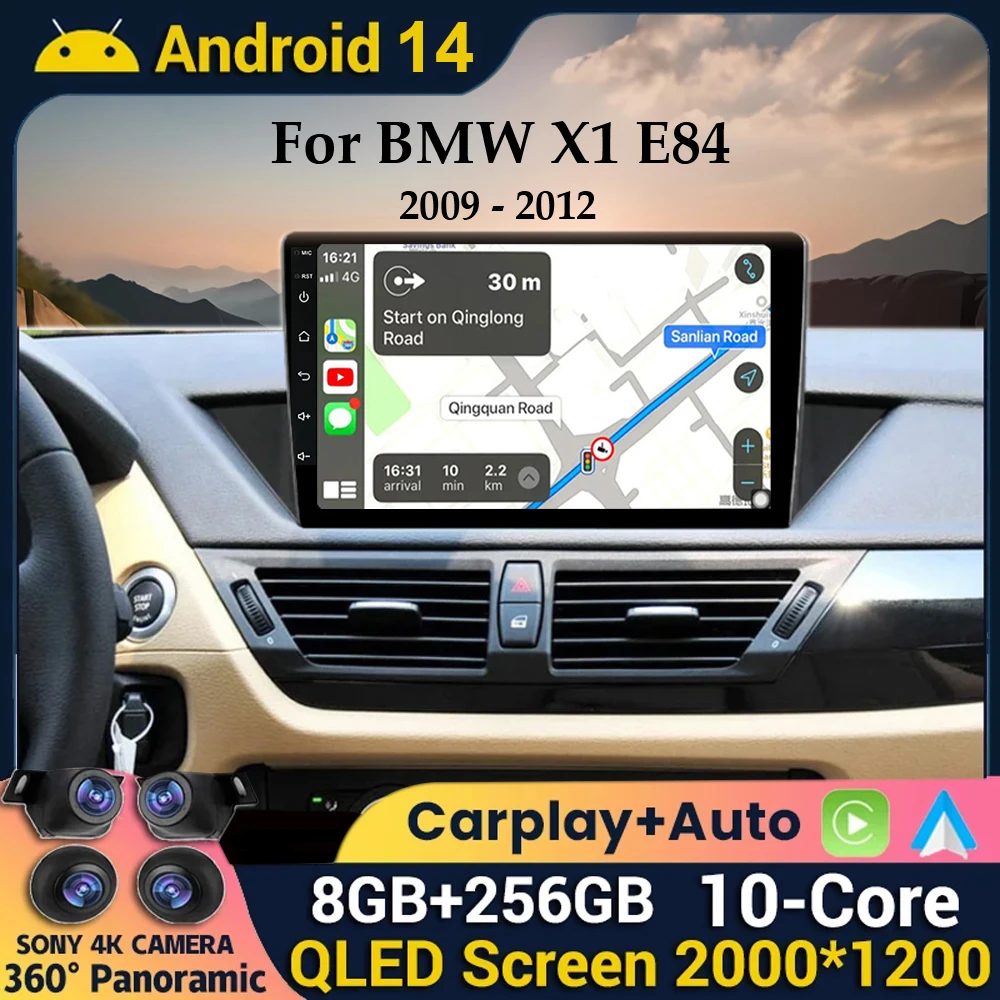 

Android 14 Wireless CarPlay&Auto For BMW X1 E84 2009 2010 2011 2012 Car Radio Multimedia Video Players Gps Navigation WIFI+4G BT