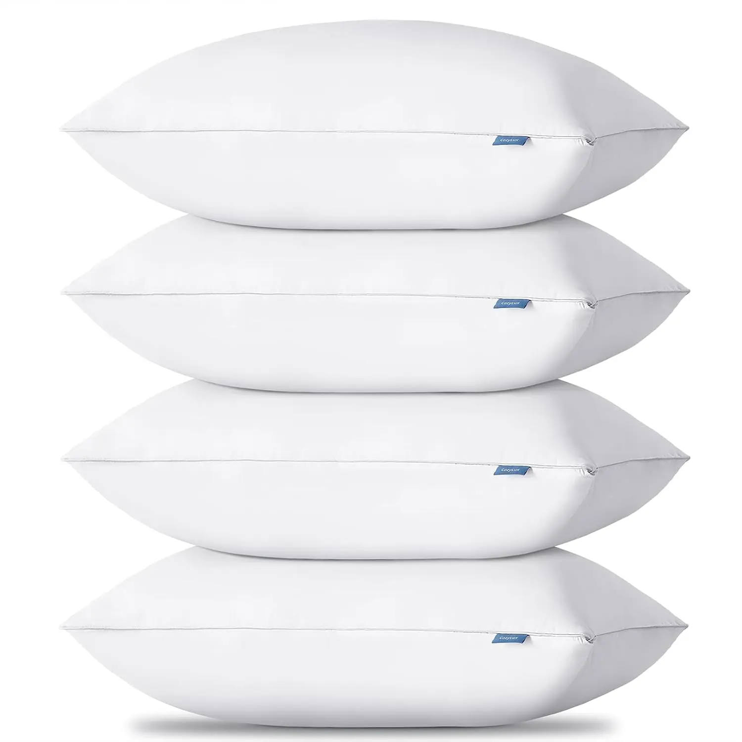 

King Size Pillow Set of 4, Hotel Quality Cooling Pillows for All Sleepers, Down Alternative Soft Supportive Fluffy (19x34)