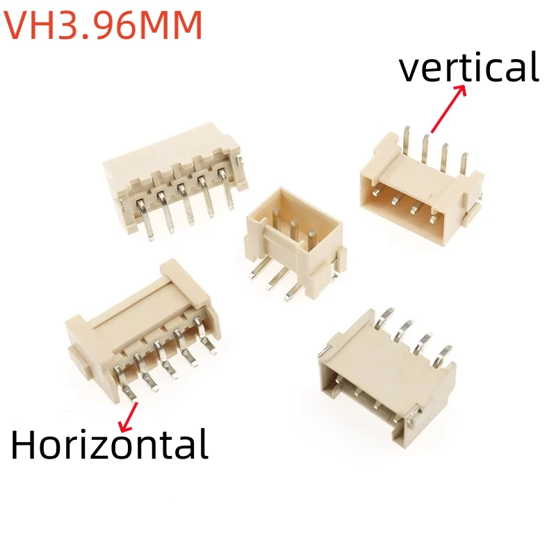 10pcs Vh3.96 Connector Spacing 3.96mm Horizontal Vertical Patch Socket Horizontal Vertical Patch High Temperature 23456p