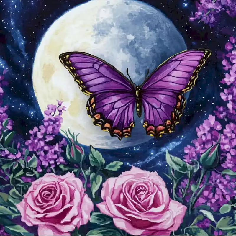 GATYZTORY Butterfly 5d Diamond Painting Kits For Adults Art Supplies Rhinestone Of Picture Scenery