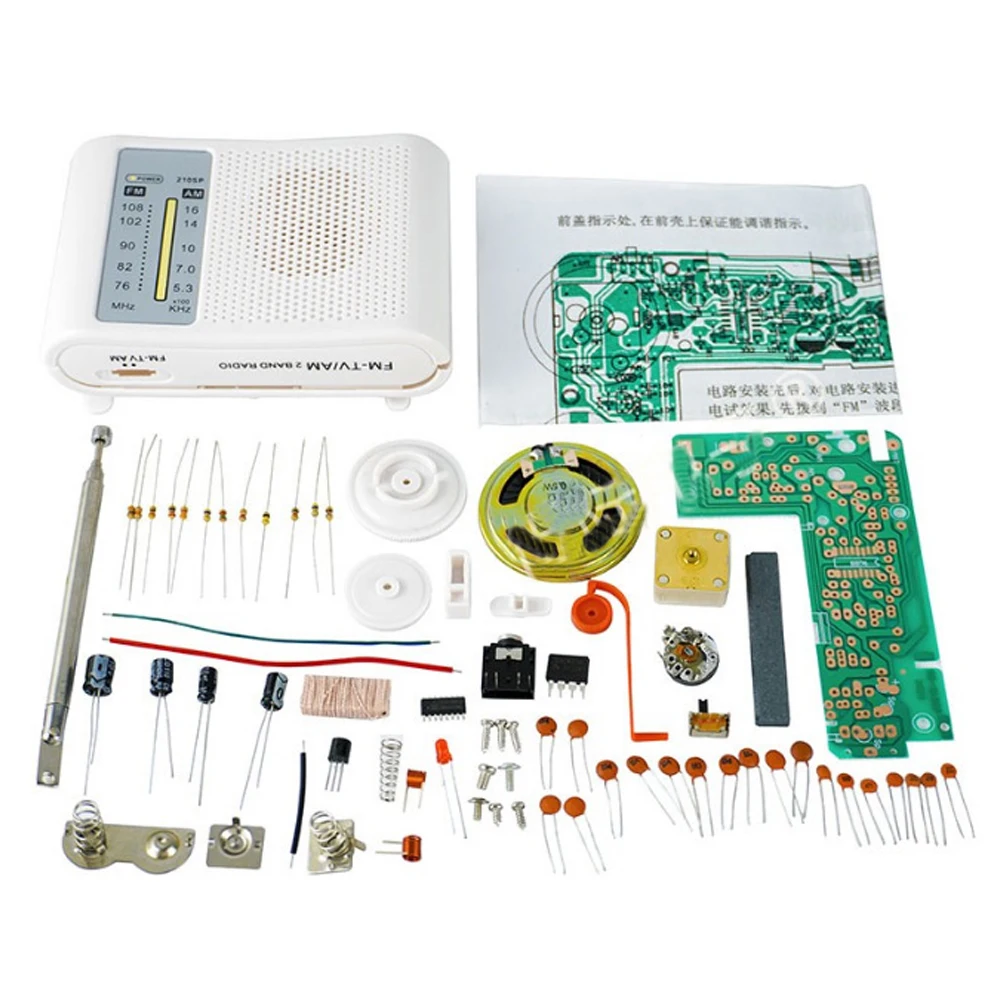 DIY Radio Electronic Kit Component AM FM Production Assembly Electronic Welding Training 76-108MHz CD9088 Chip