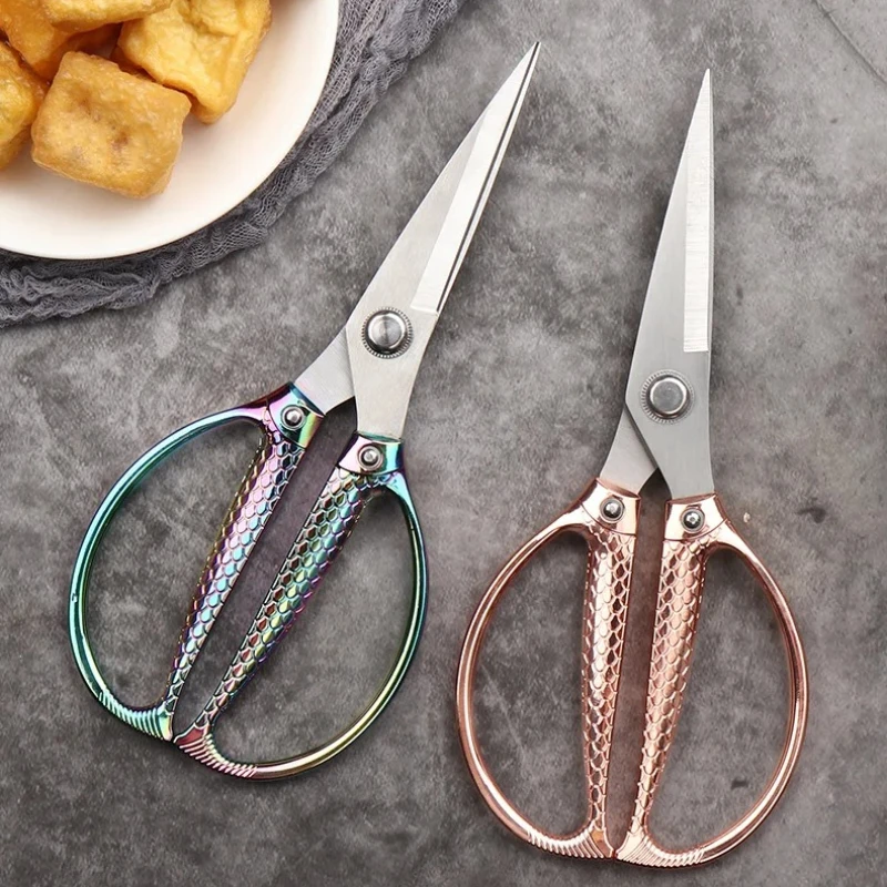 Stainless Steel Scissors Household Alloy Kitchen Chicken Bone Strong Scissors, Running Rivers and Lakes Tailor Pisces SK5