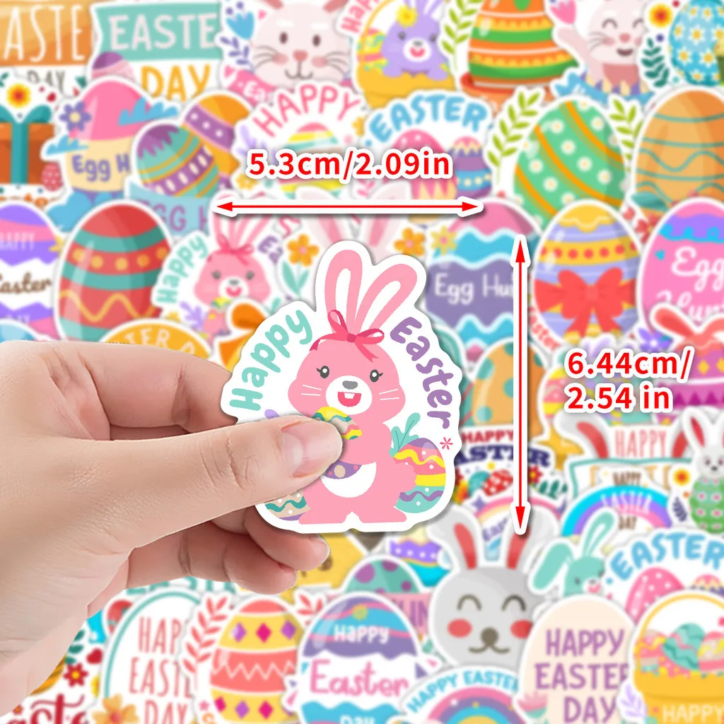 50PCS Easter Graffiti Stickers - Creative Waterproof Decor for Water Cup & Computer AnimeWorlds Store