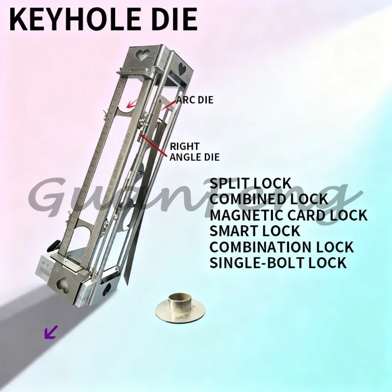Heavy‑Duty Door Lock Mortise Jig Woodworking Router Locator, Door Frame Latch Hole Cutter Lock Installation Tool