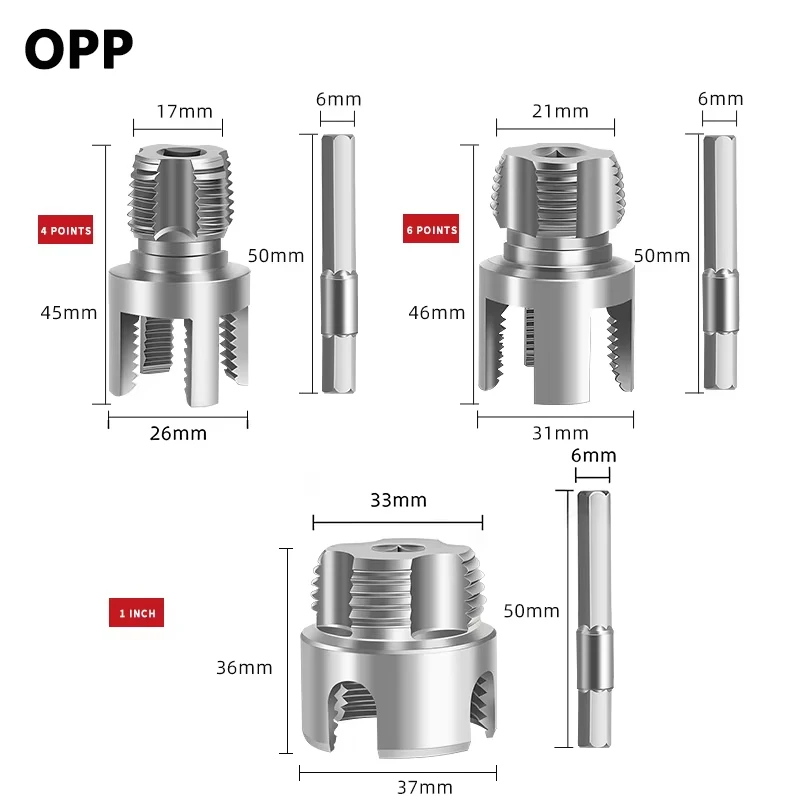 3pcs Pipe Threader 1/2
