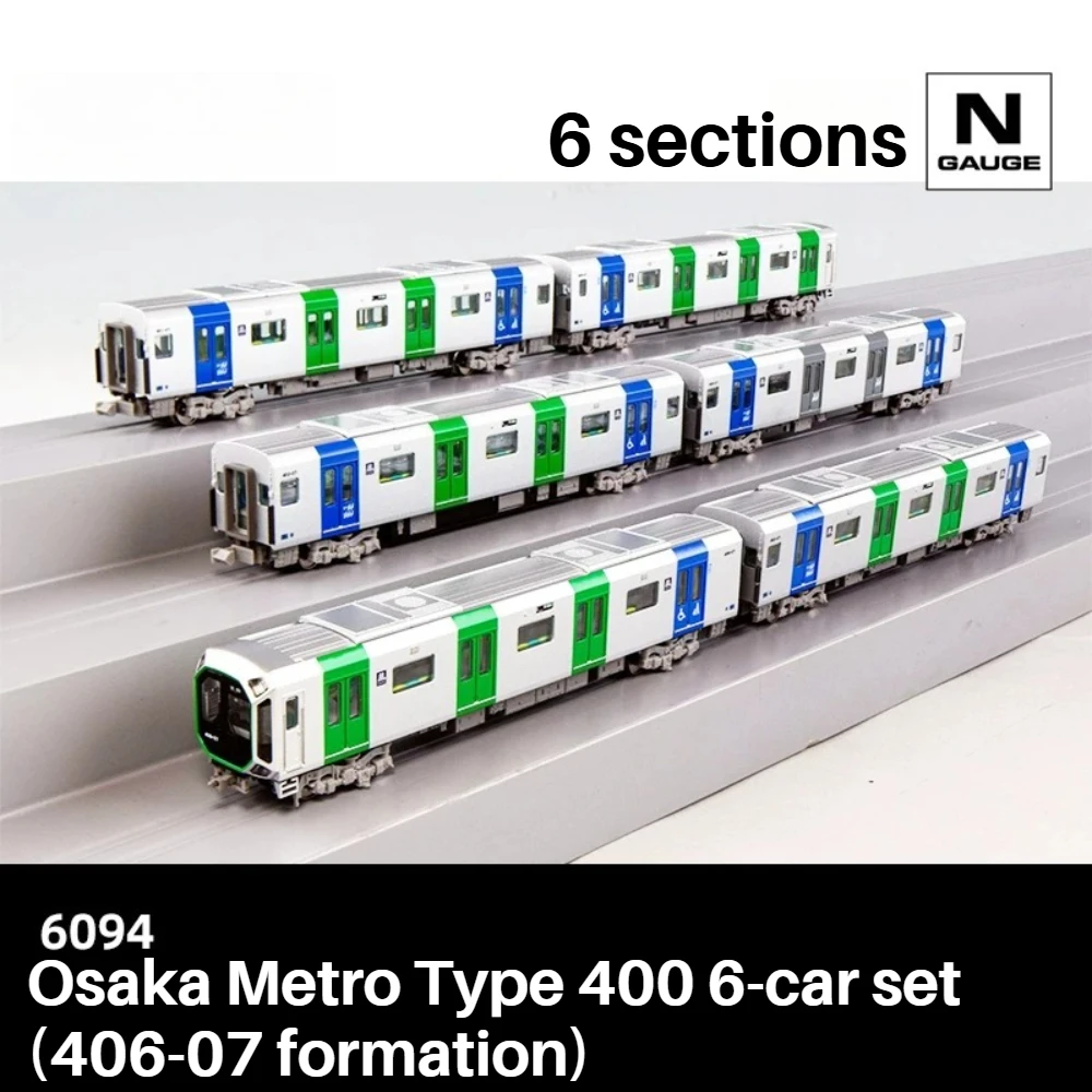 N Type 1/160 Scale Osaka Metro Type 400 Electric Train Two Models Available 6093 and 6094 6 Car Train Set Boys Toy Gift