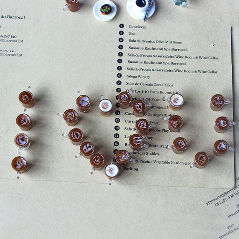 1PC Dollhouse Miniature Accessories decoration Mini coffee Cup Drink Model Toy