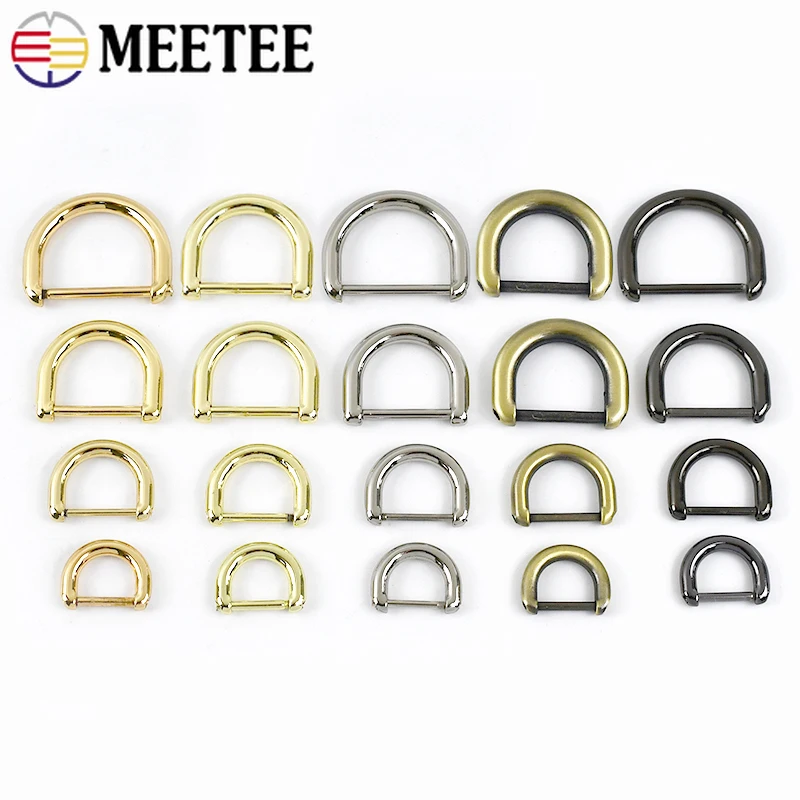 5/10Pcs Meetee 13-25mm Metal D Ring Buckle Removeable Screw Clasp Handbag Bags Replace Hanging Hook Belt DIY Hardware Accessory