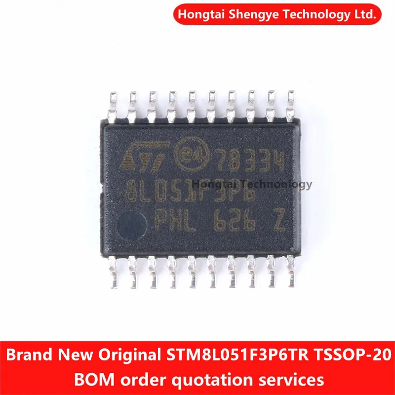 New Original STM8L051F3P6TR TSSOP-20 16MHz/8KB Flash/8-bit Microcontroller MCU