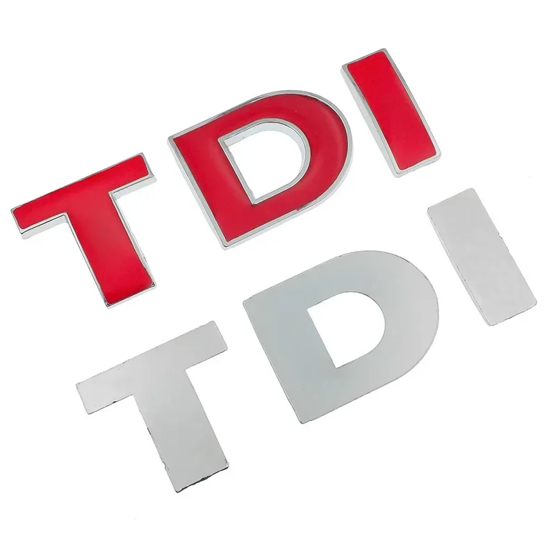 Car Styling Silver Red Solid TDI Logo Badge Emblem Decal Car Sticker for VW Golf JETTA PASSAT MK4 MK5 MK6 skoda Car Accessories