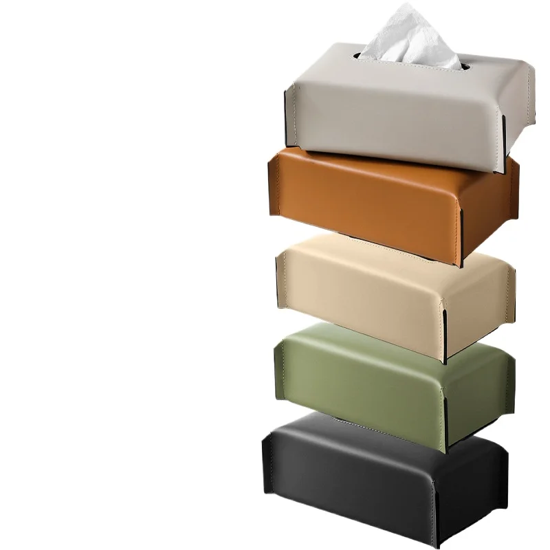 A box of 20 tissue boxes, home living room creative leather pumping carton hotel light luxury high-end sense high value