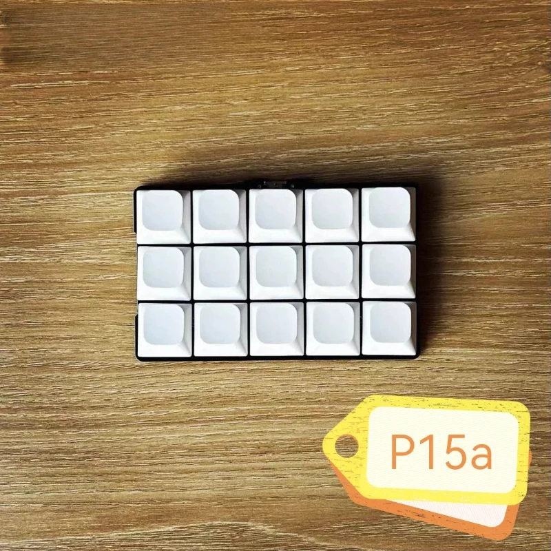 P15a Low Profile Keyboard Customized Welding Switch Wired QMK Firmware RGB 1K Return Rate FR4/CNC Double Layer Material Gift