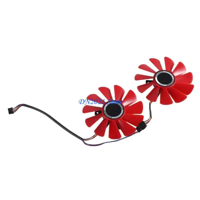F3KE 2PCS Quiet Cooling Fan High Efficiency PWM Fan With LED Lighting Enhances Gaming