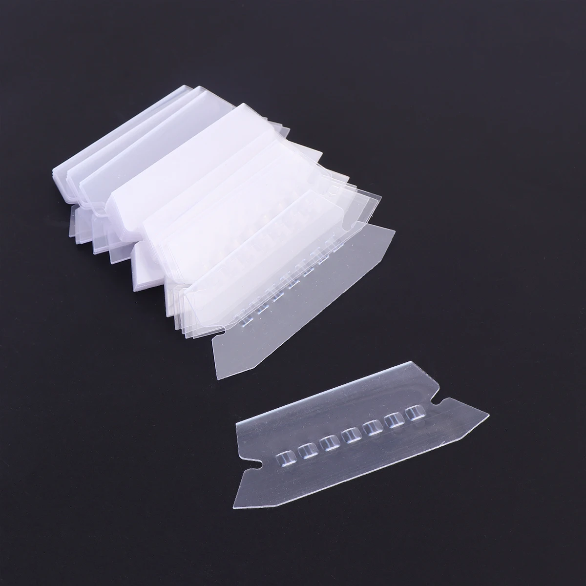 

100 Pcs Folder Label Convenient Tabs Hanging Transparent Tag File Labels Reusable Clear
