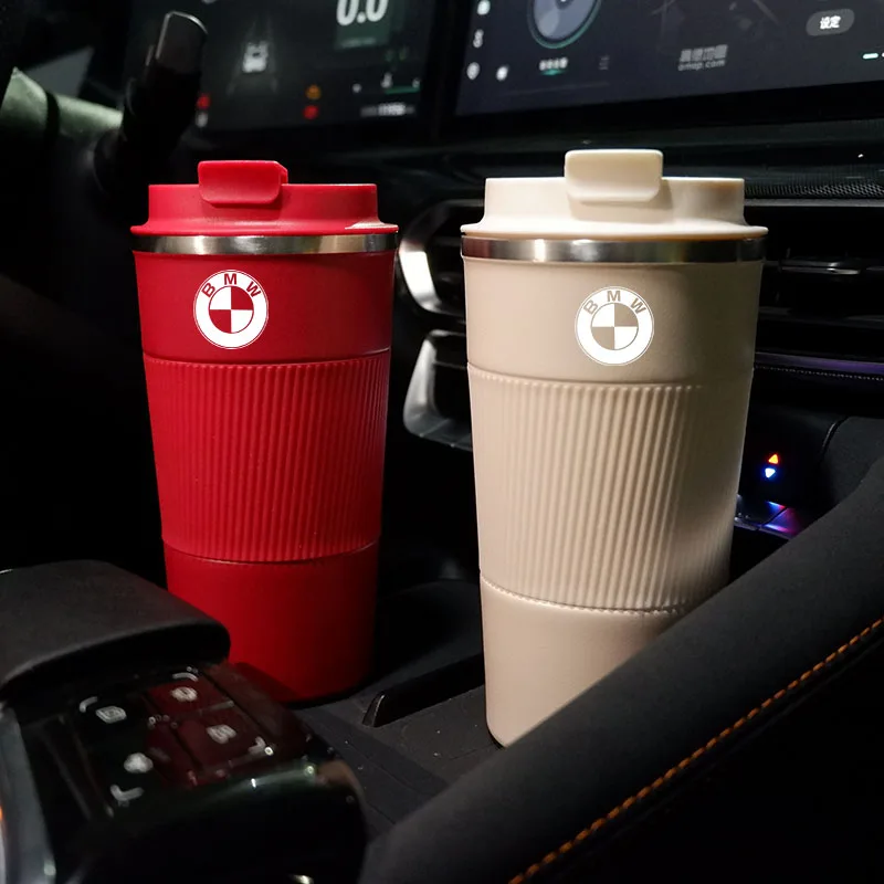 Car Logo Thermos Coffee Mug Stainless Steel Coffee Thermos Mug For BMW X1 X3 X4 X5 X6 X7 F10 F20 F30 G20 E46 E60 E90 Car styling