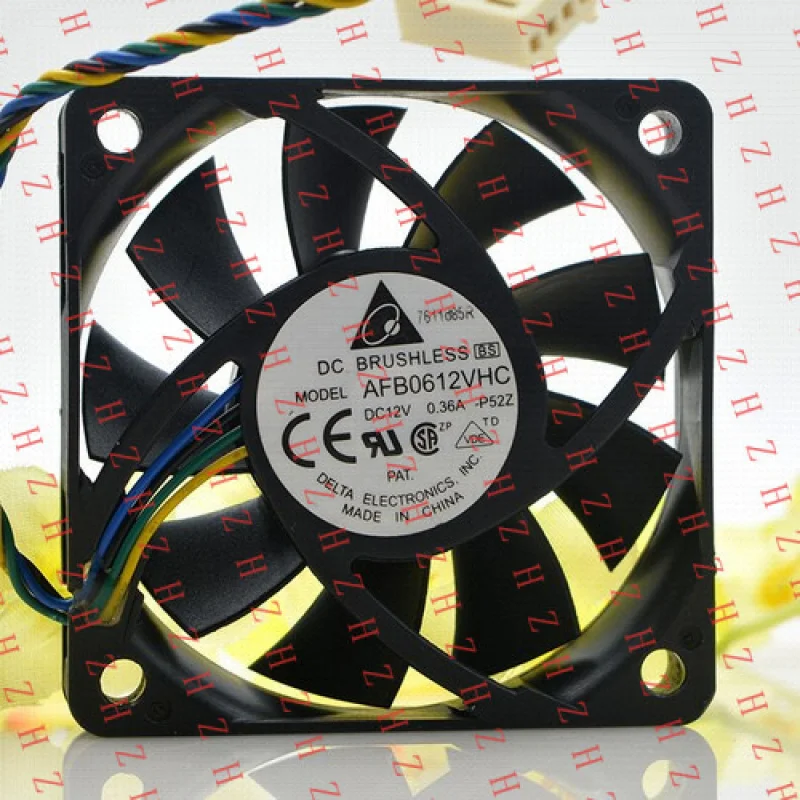 

P+ FOR Delta BRUSHLESS AFB0612VHC MODEL 60x60x15mm PWM Fan 4-Pin Cooling Fan