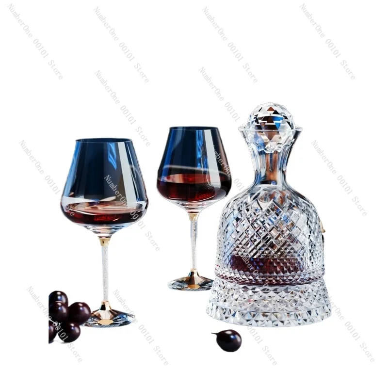 Light luxury tumbler decanter Luxury high-end red wine dispenser High-end rotating wine dispenser Ornament pot