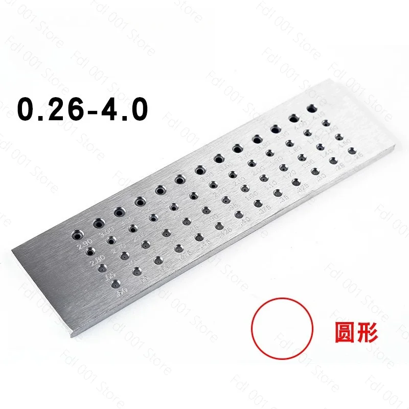 Four Rows of Round 0.26-4 Wire Drawing Board Gold and Silver Round