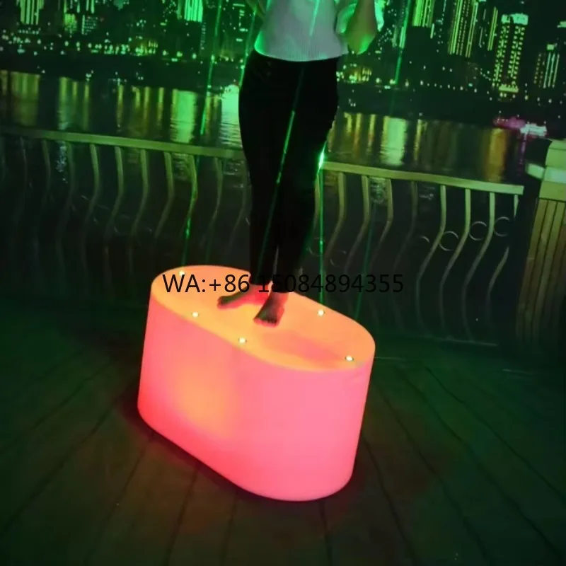 Newest Cheap Portable Plastic Remote Control LED Oval Laser Dance Floor Stage Lights