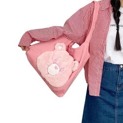 Genuine Carebears Cute Plush Bear Avatar Canvas Large Capacity Shoulder Bag Couple Gift