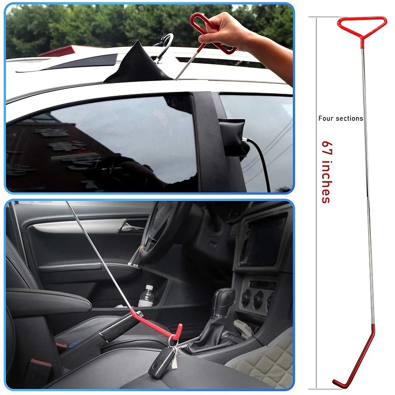 New Car Wedge Pump Locksmith Thickened Door Repair Air Cushion Emergency Open Unlock Tool Kit With Long Reach Grabber