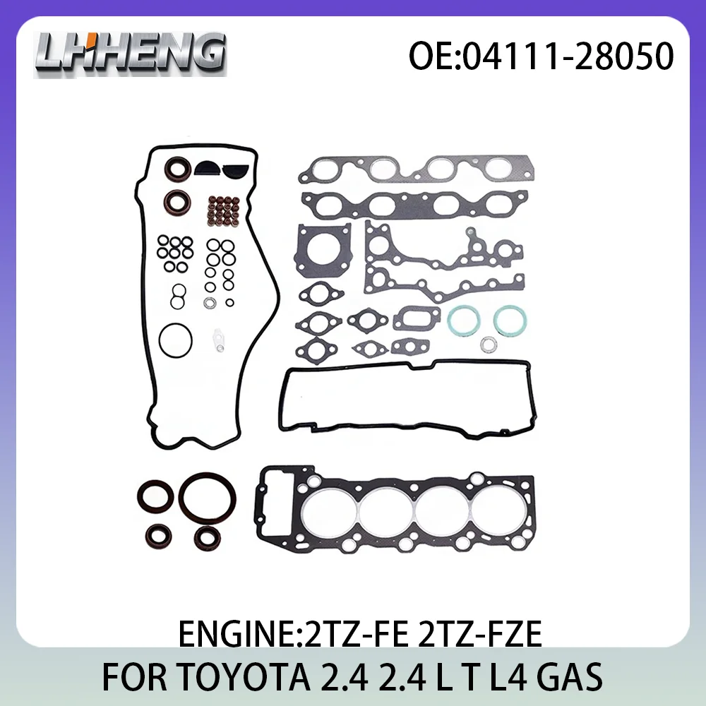 Kit de juntas de revisión completa del motor, juego de reconstrucción para TOYOTA ESTIMA EMINA PREVIA 0411176070 2,4 2,4 L T L4 GAS 2TZ-FE 2TZ-FZE 90-00