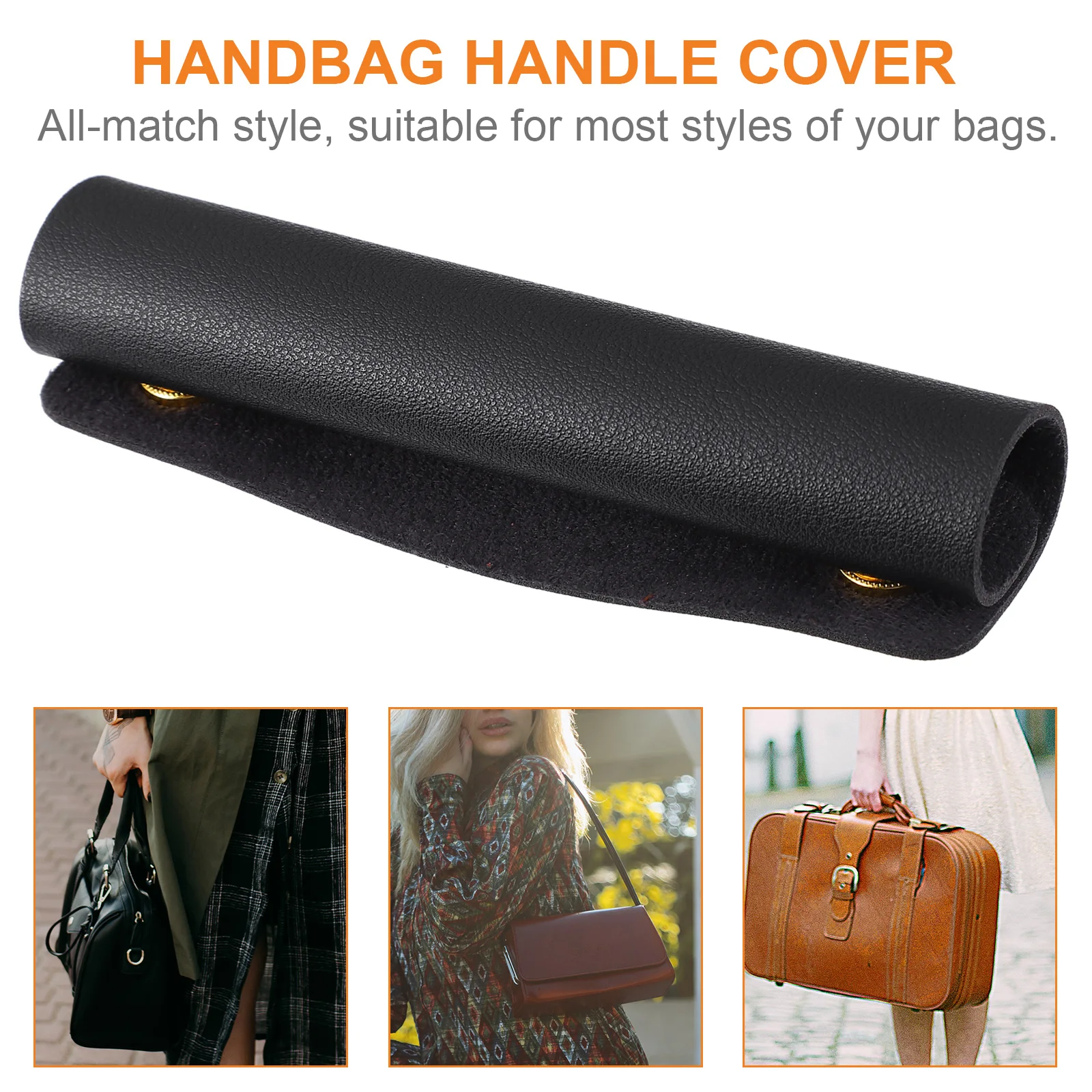 

PU Handbag Handle Wrap Comfortable Elastic Protector Tote Bag Accessories Beige Shopping Travel Shoulder Strap Cover