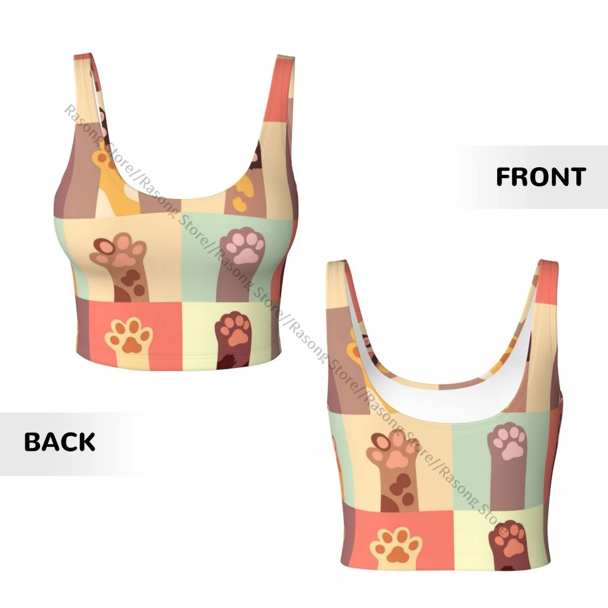 Reggiseno sportivo donna Running Yoga Clothes Vest Cats Paws Set Gathering Fitness Vest