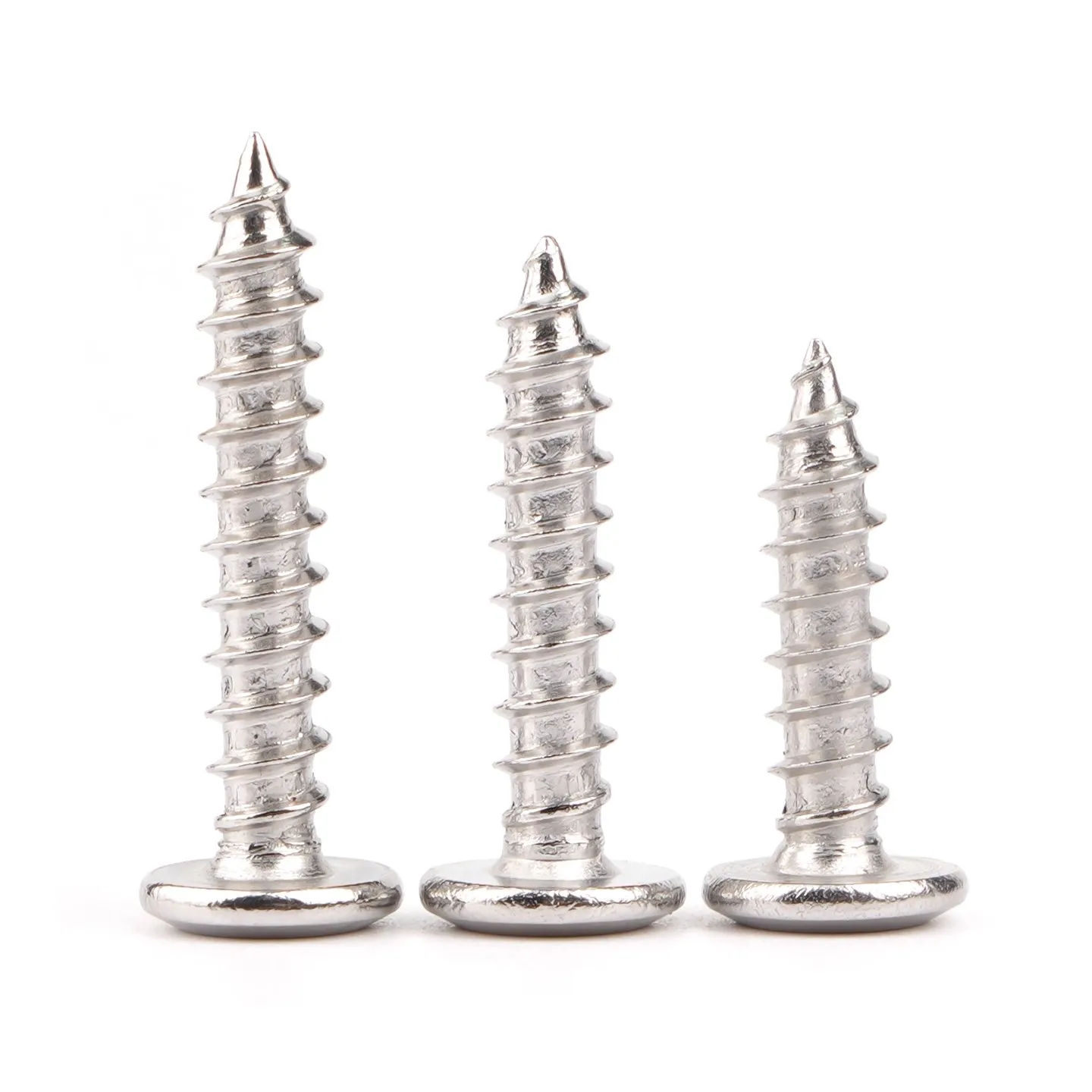 A2 SS 304 Stainless Steel Self Tapping Wood Screws Hex Socket Flat Head M2 M2.3 M2.6 M3 M4 M5 M6 for Furniture DIY & Woodworking