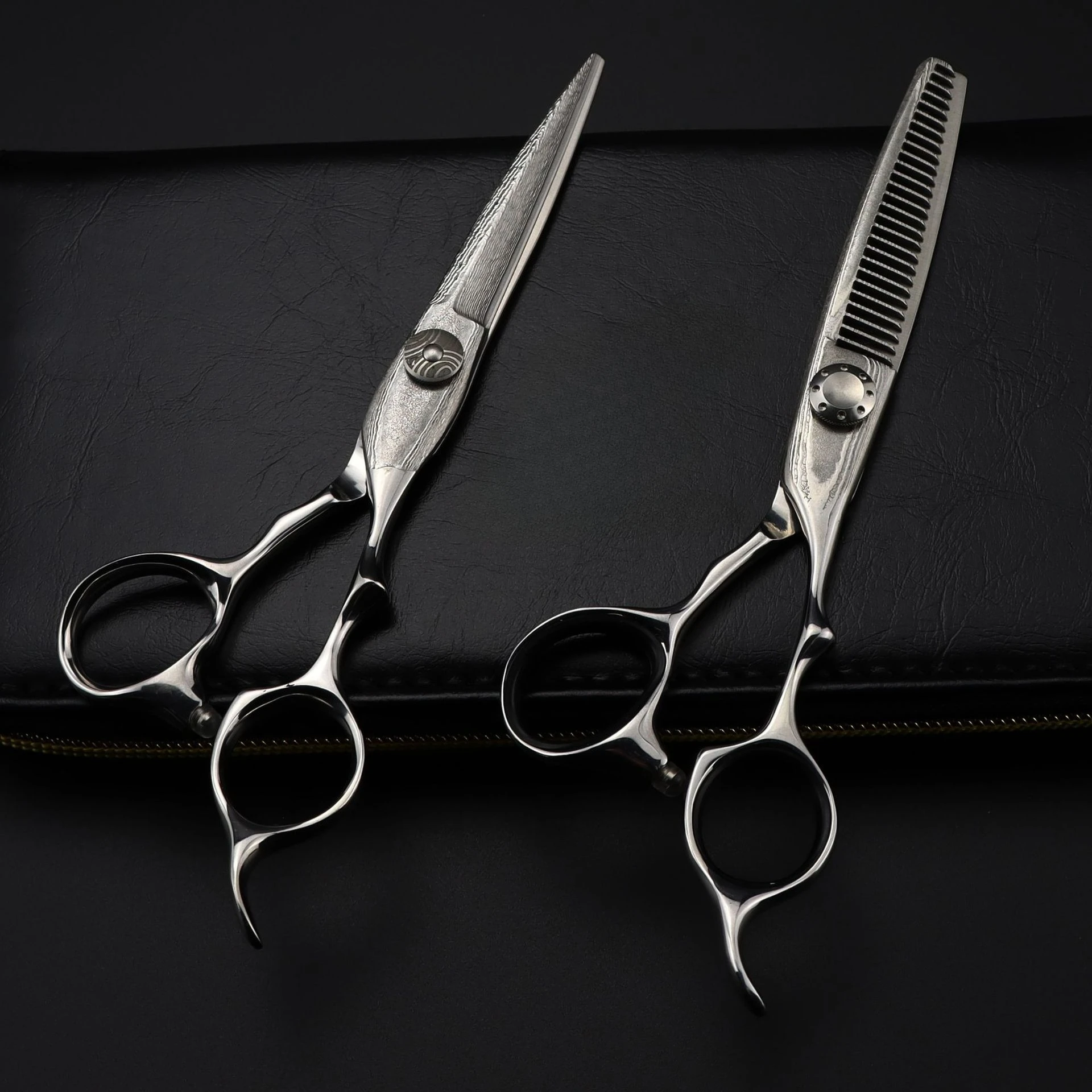 6.0 Inch Hair Cutting Scissors, Layering Texturizing Shears, Barber Thinning Scissors, Sharp Blade, Professional Salon Tool