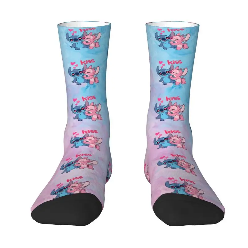 Stitch Lion Cute Men's Crew Socks Unisex Kawaii 3D Print Disney Movie Dress Socks