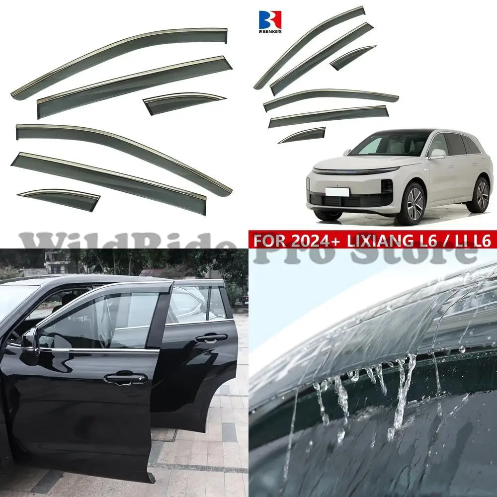 

1 set For WINDOW VISOR AUTO PART ACCESSORIES Wind Deflector WEATHER SHIELD for LIXIANG Ideal Li L6 2024 Door Rain Guard Side Sun