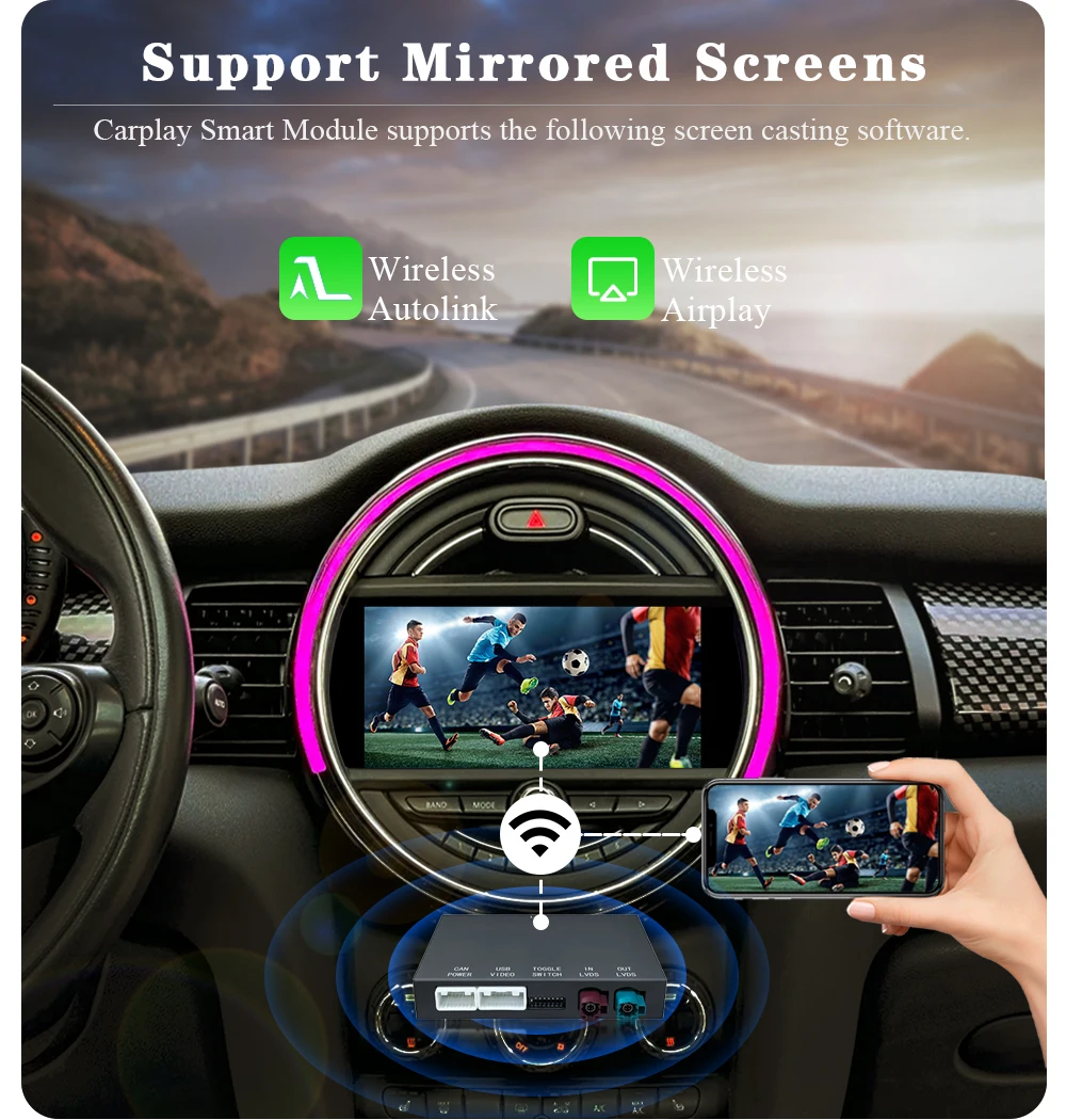 AUTOTOP CarPlay Android Auto Decoder Box für BMW Mini R55 R56 R57 R58 R59 R60 R61 F54 F55 Clubman Countryman Hardtop John CCC CIC NBT EVO BIS System – Detail 11
