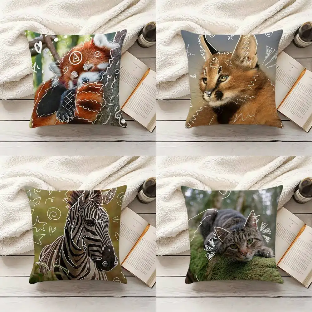 New Therian D-Delta S-Symbol Pillow Case Living Room Sofa Cushion Cover Suitable For Home Bedroom Room Decoration