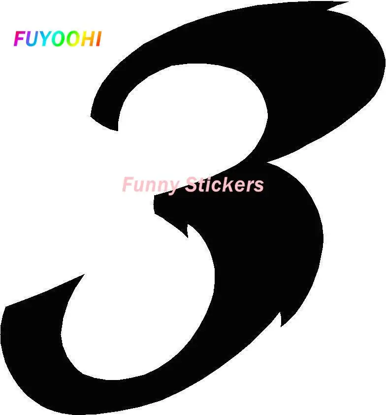 FUYOOHI Exterior/Protection Boutique Stickers Digit Race Numbers Vinyl Car Sticker Graphics,Style Only Black Motorcycle Decals