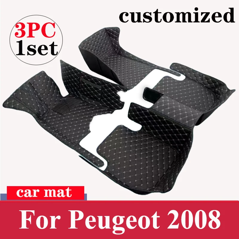 

Car Floor Mats For Peugeot 2008 2020 2021 Carpets Foot Pads Accessories Interior Parts Waterproof Protect Rugs Automobile Dash