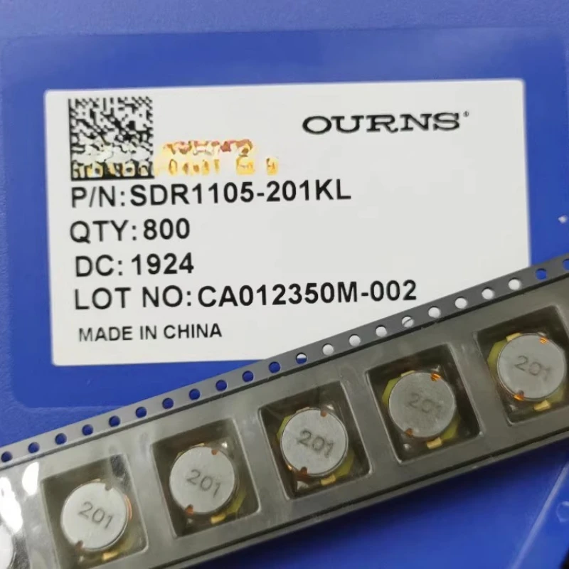 SDR1105-201KL 200uH 10% 1A 10*11,1*4,8 мм ФИКСИРОВАННЫЙ ИНД 200UH 1A 650 МОм SMD