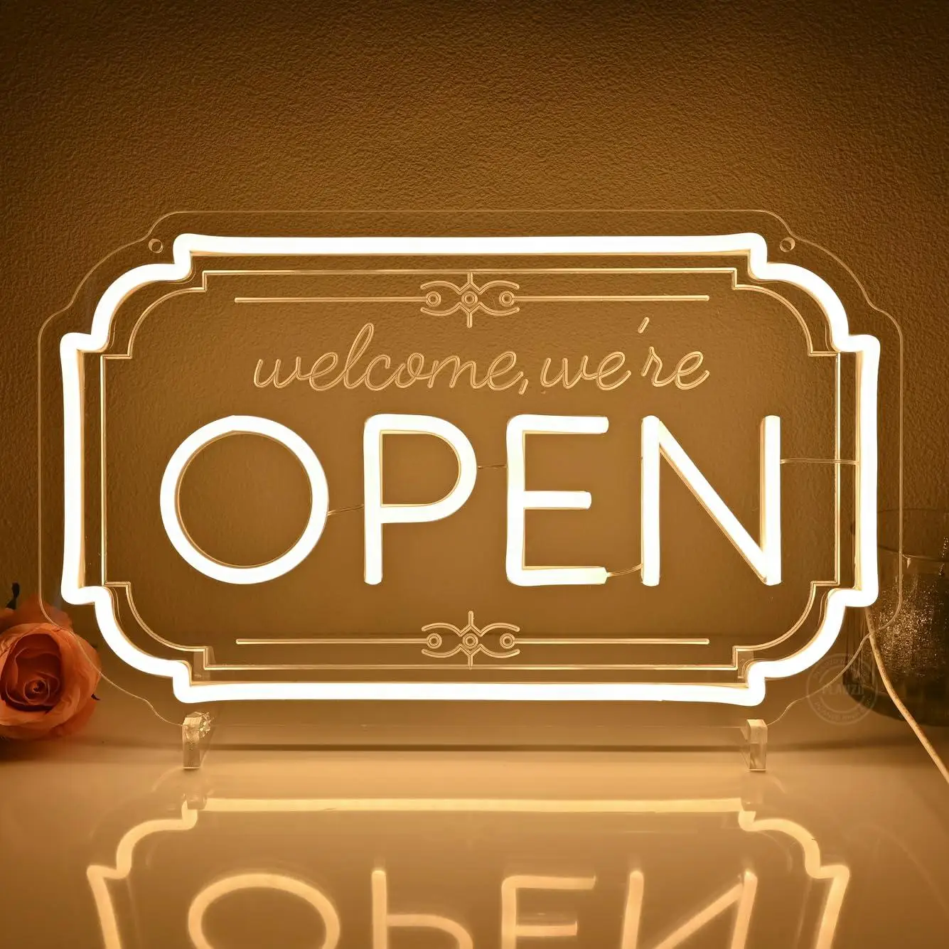 

Business Open Neon Sign Dimmable LED Light for Shop Cafe Restaurant Bar Commercial Streets Welcome Window Wall Art Decor Sign
