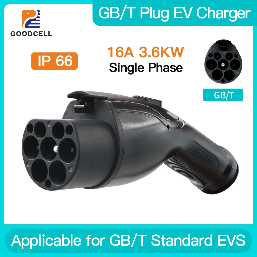 Goodcell gb/t evse ladegerät elektroauto fahrzeug gbt konverter 16a 1phase ev ladegerät stecker adapter