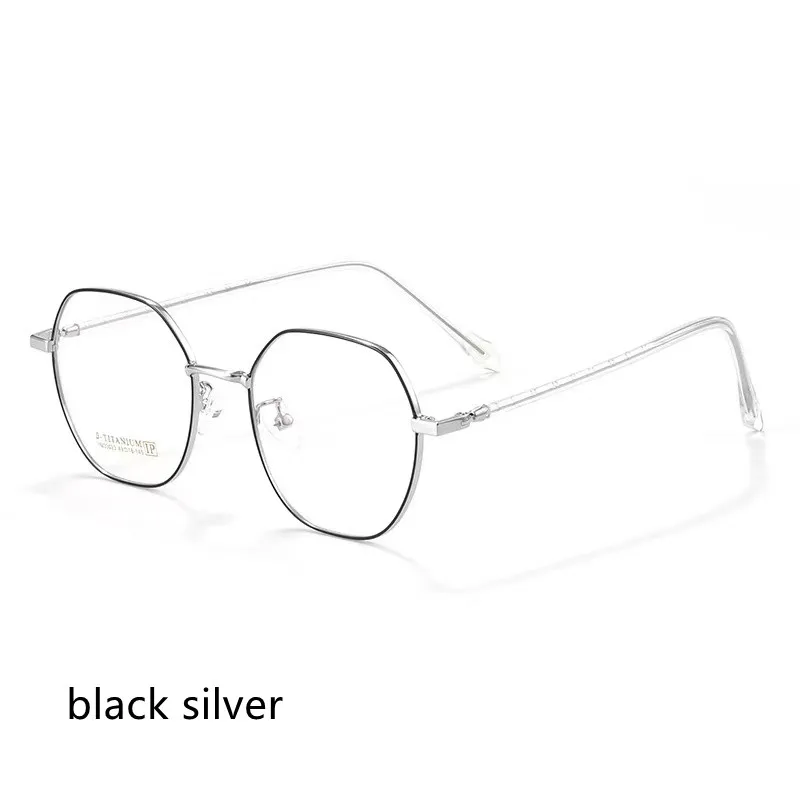 

49mm Fashion Polygonal Eyewear Ultra-light titanium alloy Retro Optical Prescription Eyeglasses Frame Men and Women 33023