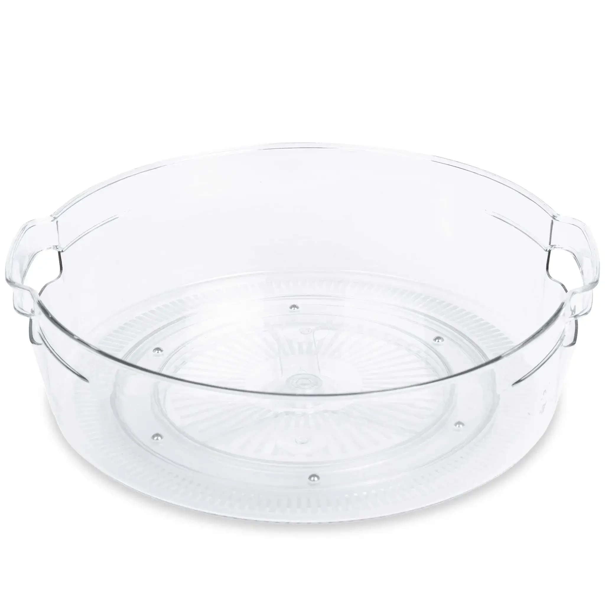 

2 шт., 12-дюймовый прозрачный проигрыватель Lazy Susan, нескользящий вращающийся органайзер для кладового шкафа, сверхмощное кухонное хранилище