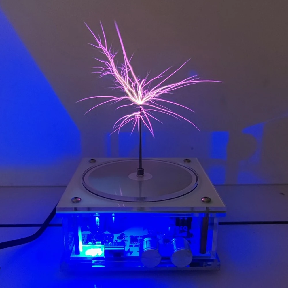 Tần Số Cao Hồ Quang Điện Máy Phát Điện Cảm Ứng Hồ Quang Chiếu Sáng Đèn Điện Tử Cuộn Dây Tesla Nhạc Bluetooth 10CM