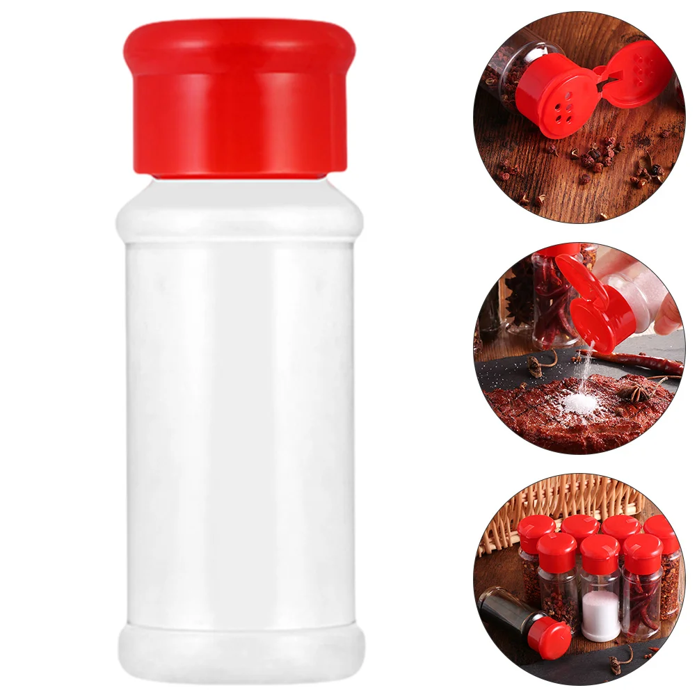 20 Pcs Seasoning Pots Castor Bread Crumbs Kitchen Plastic Bottle Clear Container