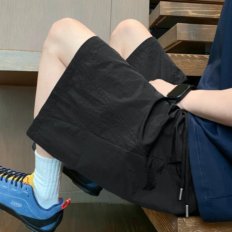 2026 Summer Men's Mesh Breathable Fitness Leisure Quick-Dry Ice Silk Shorts