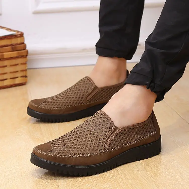 Mens Shoes Casual Luxury Brand Summer Men Loafers Hollow Out  Moccasins Breathable Slip on Boat Shoes 2023