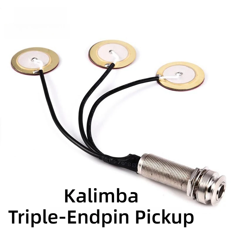 No-drill Kalimba Triple-Endpin Pickup High-sensitivity Sturdy Durable Kalimba Surface-mount Pickup Musical Instrument Accessory