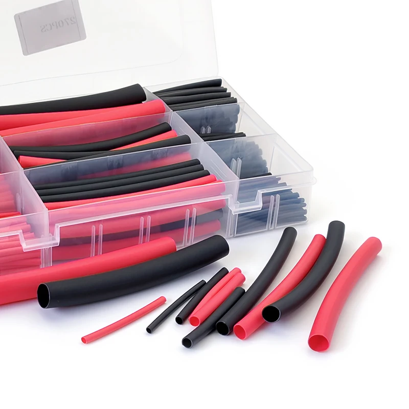 100-300 pièces Tubes rétractables 4:1 Kit Multi taille isolation électrique réparations fil Conne fil rétractable fil rétractable enveloppe Tube